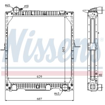 Radiateur, refroidissement du moteur NISSENS 62523A