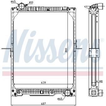 Radiateur, refroidissement du moteur NISSENS 62646A