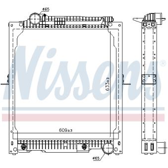 Radiateur, refroidissement du moteur NISSENS 62647A