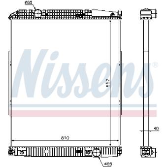 Radiateur, refroidissement du moteur NISSENS 626490