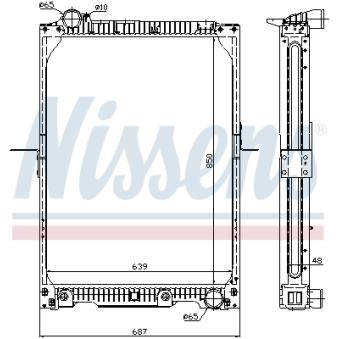 Radiateur, refroidissement du moteur NISSENS 62657A