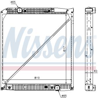 Radiateur, refroidissement du moteur NISSENS 62652A