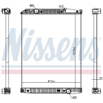 Radiateur, refroidissement du moteur NISSENS 627910