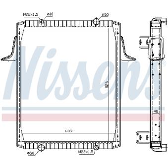 Radiateur, refroidissement du moteur NISSENS 63822A