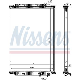 Radiateur, refroidissement du moteur NISSENS 637780