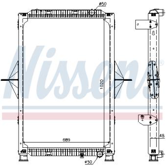 Radiateur, refroidissement du moteur NISSENS 63778A