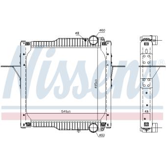 Radiateur, refroidissement du moteur NISSENS 63784