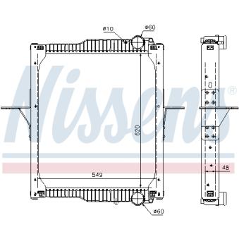 Radiateur, refroidissement du moteur NISSENS 63783