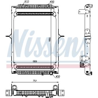 Radiateur, refroidissement du moteur NISSENS 63785