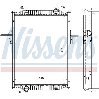 Radiateur, refroidissement du moteur NISSENS 63782A