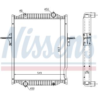 Radiateur, refroidissement du moteur NISSENS 63781A