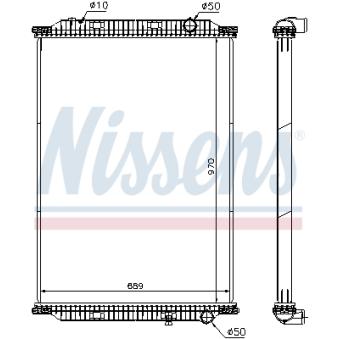 Radiateur, refroidissement du moteur NISSENS 637860