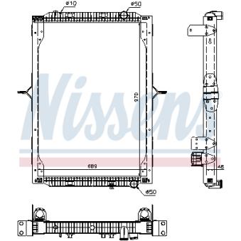 Radiateur, refroidissement du moteur NISSENS 63786