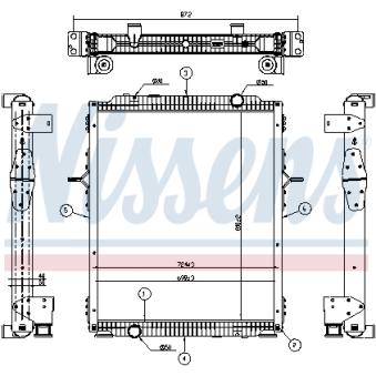 Radiateur, refroidissement du moteur NISSENS 637878