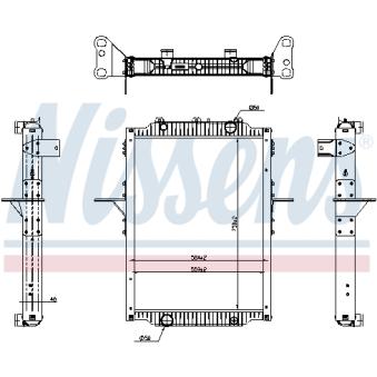 Radiateur, refroidissement du moteur NISSENS 637879