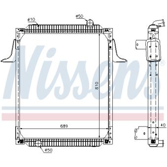 Radiateur, refroidissement du moteur NISSENS 63789A