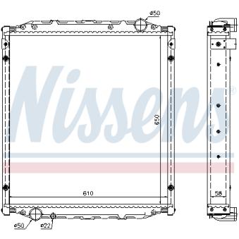 Radiateur, refroidissement du moteur NISSENS 62876A