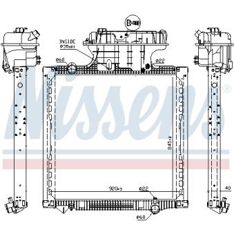 Radiateur, refroidissement du moteur NISSENS 628757