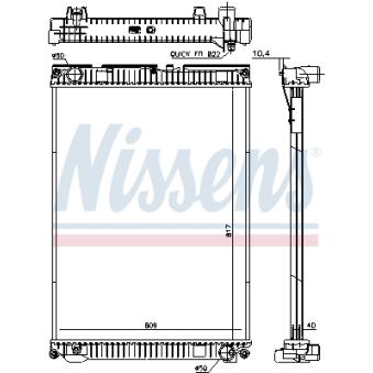 Radiateur, refroidissement du moteur NISSENS