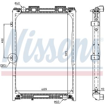 Radiateur, refroidissement du moteur NISSENS 62870A