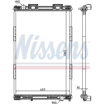 Radiateur, refroidissement du moteur NISSENS 628720