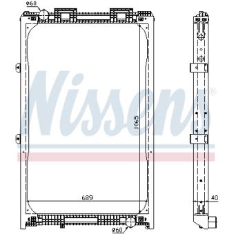 Radiateur, refroidissement du moteur NISSENS 62872A