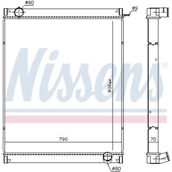 Radiateur, refroidissement du moteur NISSENS 63444