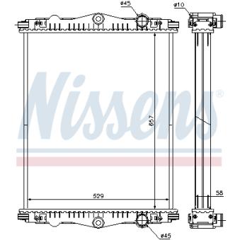 Radiateur, refroidissement du moteur NISSENS 614430