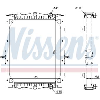 Radiateur, refroidissement du moteur NISSENS 61443A