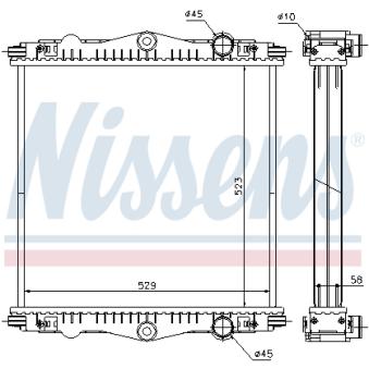 Radiateur, refroidissement du moteur NISSENS 614450