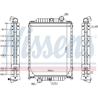Radiateur, refroidissement du moteur NISSENS 606366