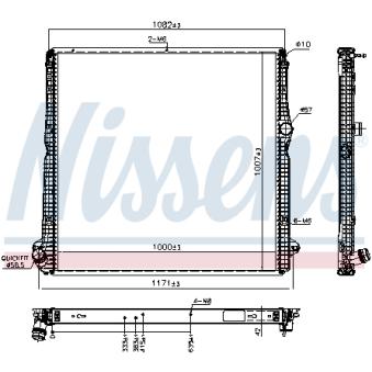Radiateur, refroidissement du moteur NISSENS 606324