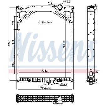 Radiateur, refroidissement du moteur NISSENS