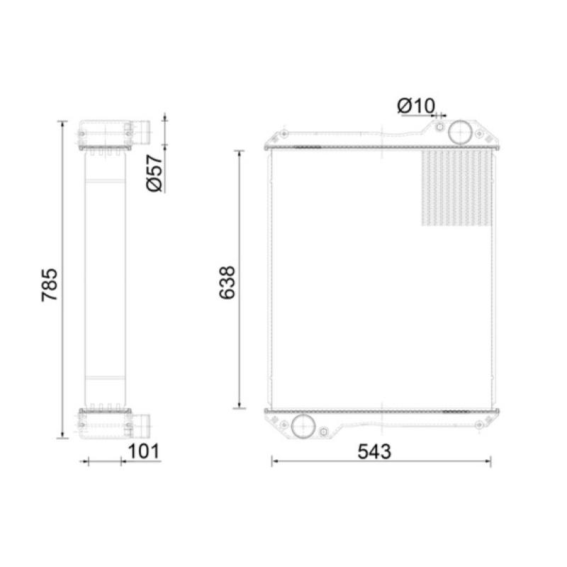 Radiateur, refroidissement du moteur MAHLE CR 2559 000S - Visuel 1