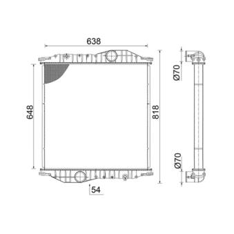 Radiateur, refroidissement du moteur MAHLE CR 2586 000S