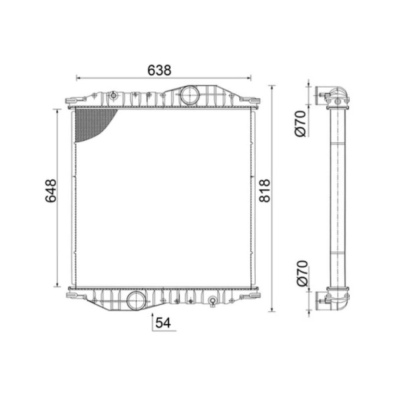 Radiateur, refroidissement du moteur MAHLE CR 2586 000S - Visuel 1