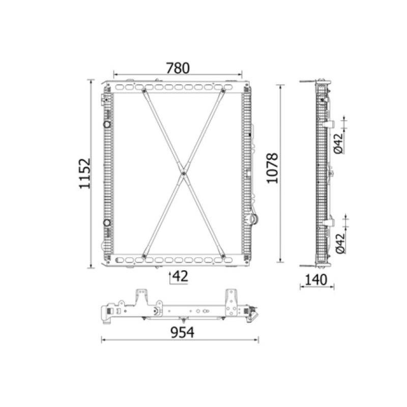 Radiateur, refroidissement du moteur MAHLE CR 2639 000P - Visuel 1