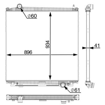 Radiateur, refroidissement du moteur MAHLE CR 2390 000P