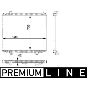 Radiateur, refroidissement du moteur MAHLE CR 102 000P