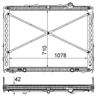 Radiateur, refroidissement du moteur MAHLE CR 2097 000P