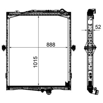 Radiateur, refroidissement du moteur MAHLE CR 2095 000P
