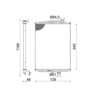 Radiateur, refroidissement du moteur MAHLE CR 2096 000S