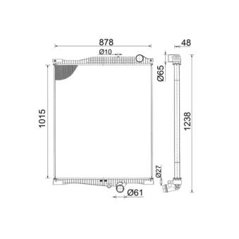 Radiateur, refroidissement du moteur MAHLE CR 2095 000S