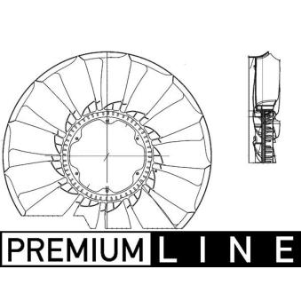 Roue du souffleur, refroidissementdu moteur MAHLE CFW 55 000P