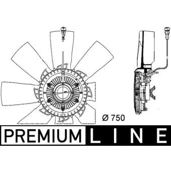 Ventilateur, refroidissement du moteur MAHLE CFF 457 000P