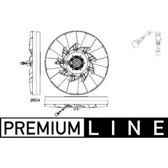 Ventilateur, refroidissement du moteur MAHLE CFF 478 000P