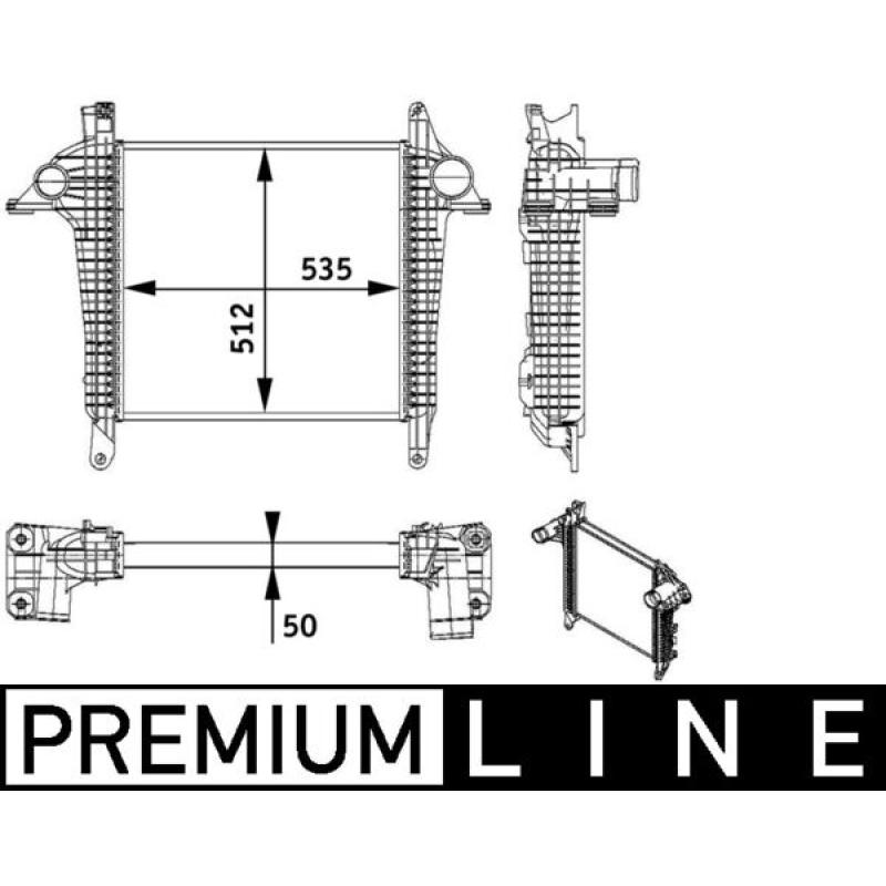 Intercooler, échangeur MAHLE CI 136 000P - Visuel 1