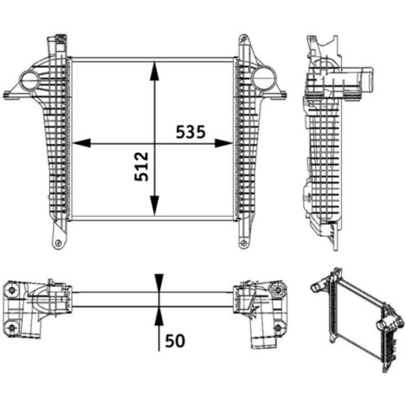 Intercooler, échangeur MAHLE CI 136 000P - Visuel 2