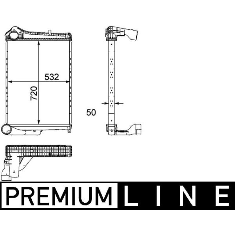 Intercooler, échangeur MAHLE CI 182 000P - Visuel 1