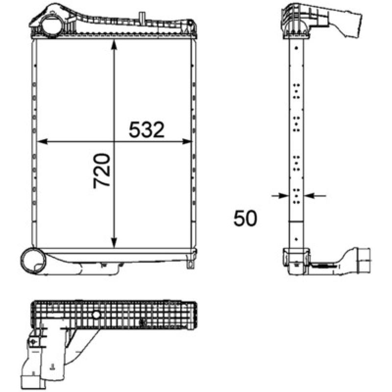 Intercooler, échangeur MAHLE CI 182 000P - Visuel 2